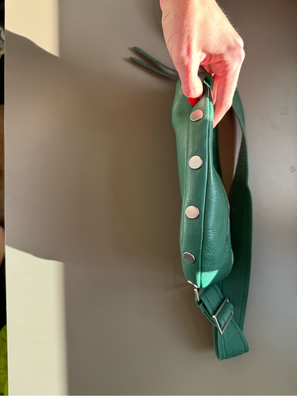 Hammitt Teal Leather Crossbody Belt Bag - Picture 2 of 4